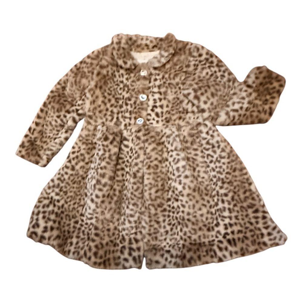 Biscotti Collection Leopard Print Faux Fur Coat